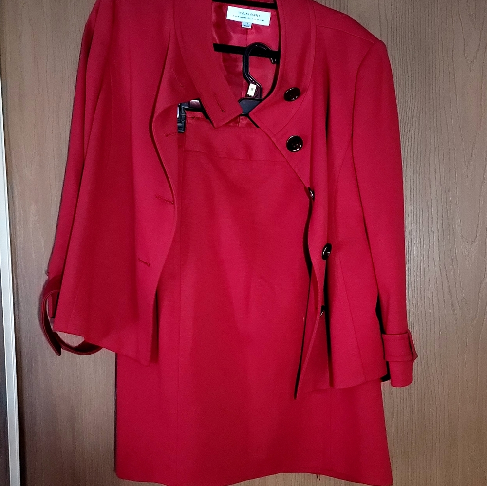 Red Jacket & Skirt Set Soft Material